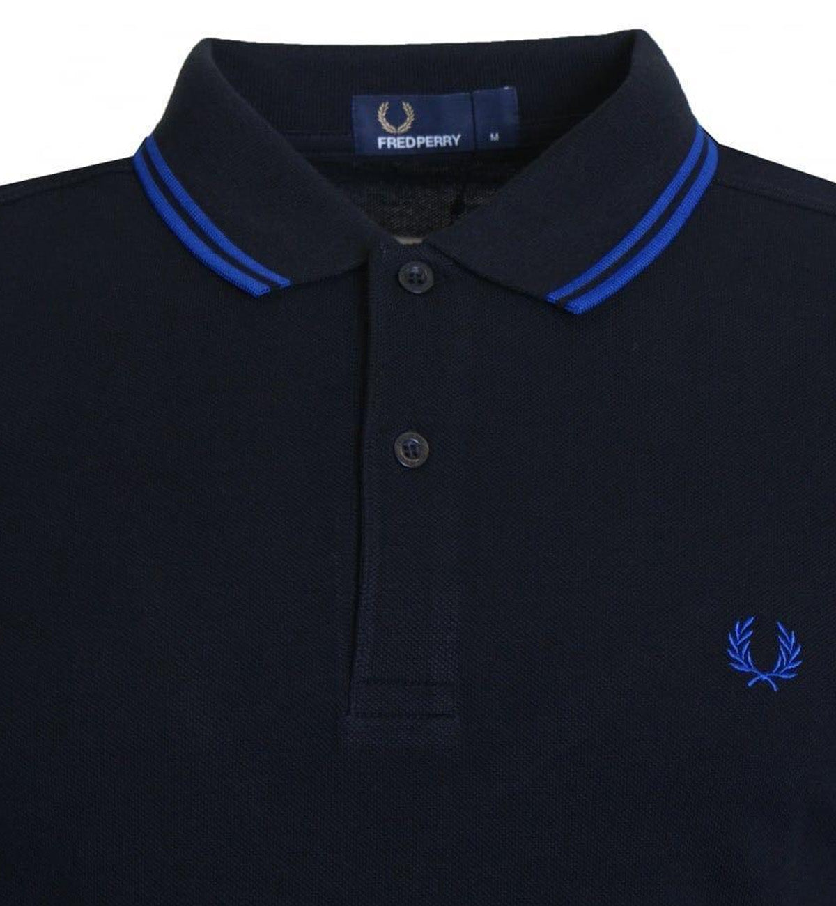 Fred Perry Blue Double Stripe Black Polo Shirt