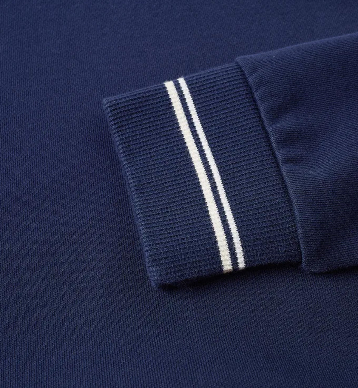 Fred Perry Small Logo Stripe Sleeve Sweatshirt (Navy)