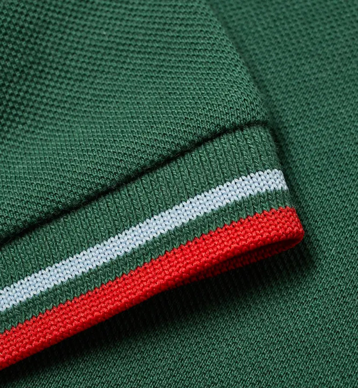 Fred Perry Red Mint Stripe Tartan Green Polo Shirt