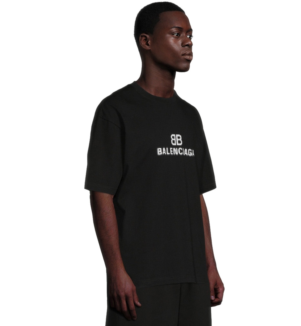 Balenciaga Logo Pixel T-Shirt (Black)