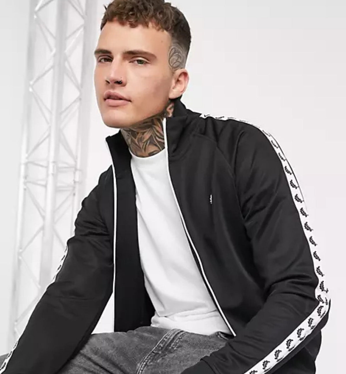 Fred Perry Track Taped Jacket (Black)