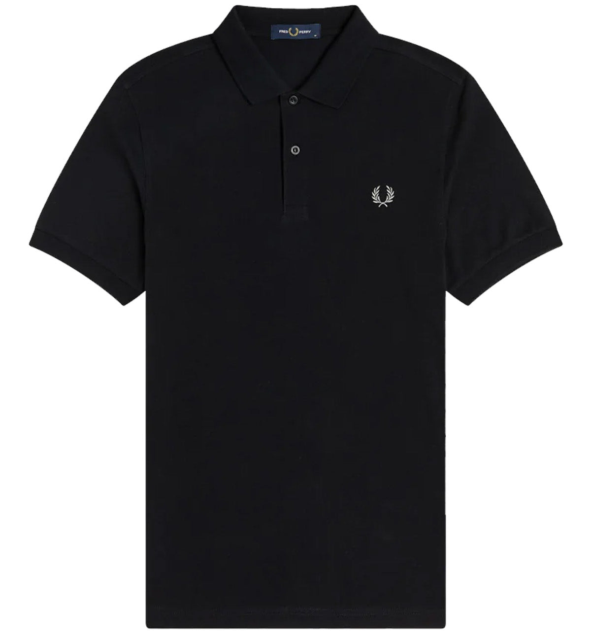 Fred Perry Textured Knit Polo T-shirt - Black