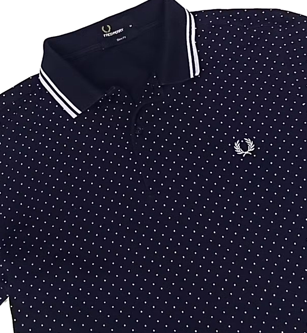 Fred Perry Printed Polka Dot Black Polo T-shirt