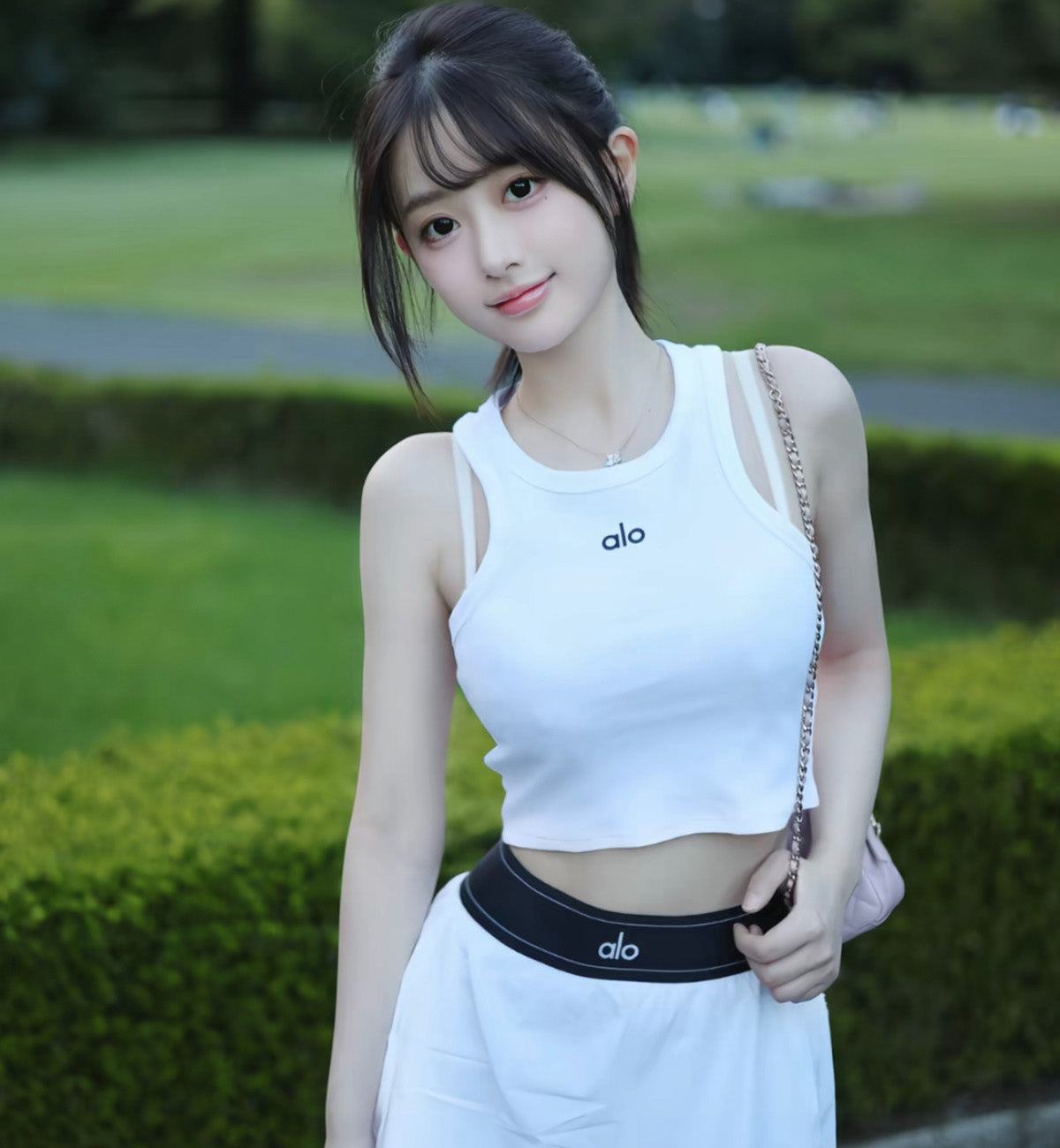 Alo Yoga Aspire JISOO Singlet Ladies (White)