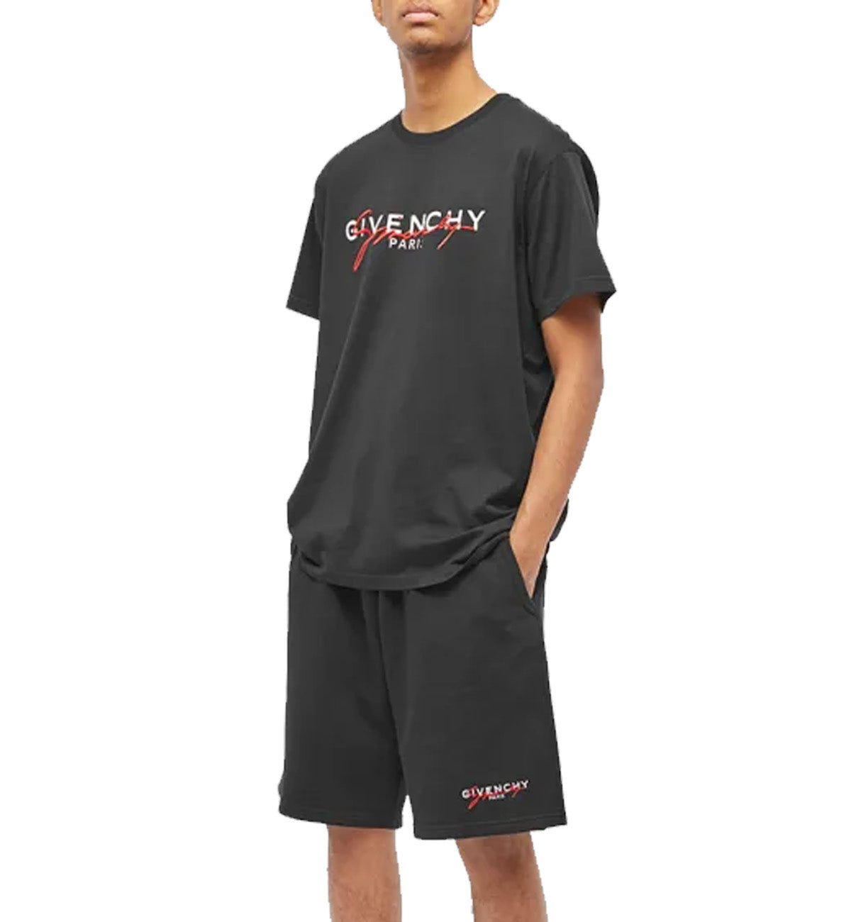Givenchy Red Embroidery T-Shirt (Black)