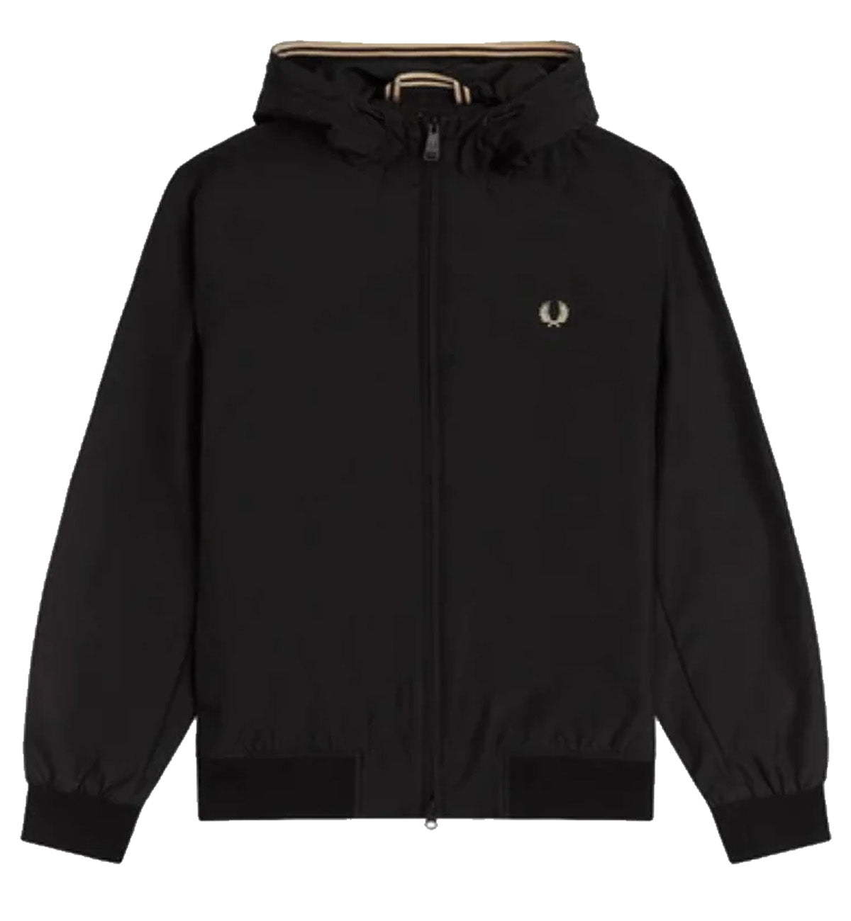 Fred Perry Padded Hooded Sports Black Jacket