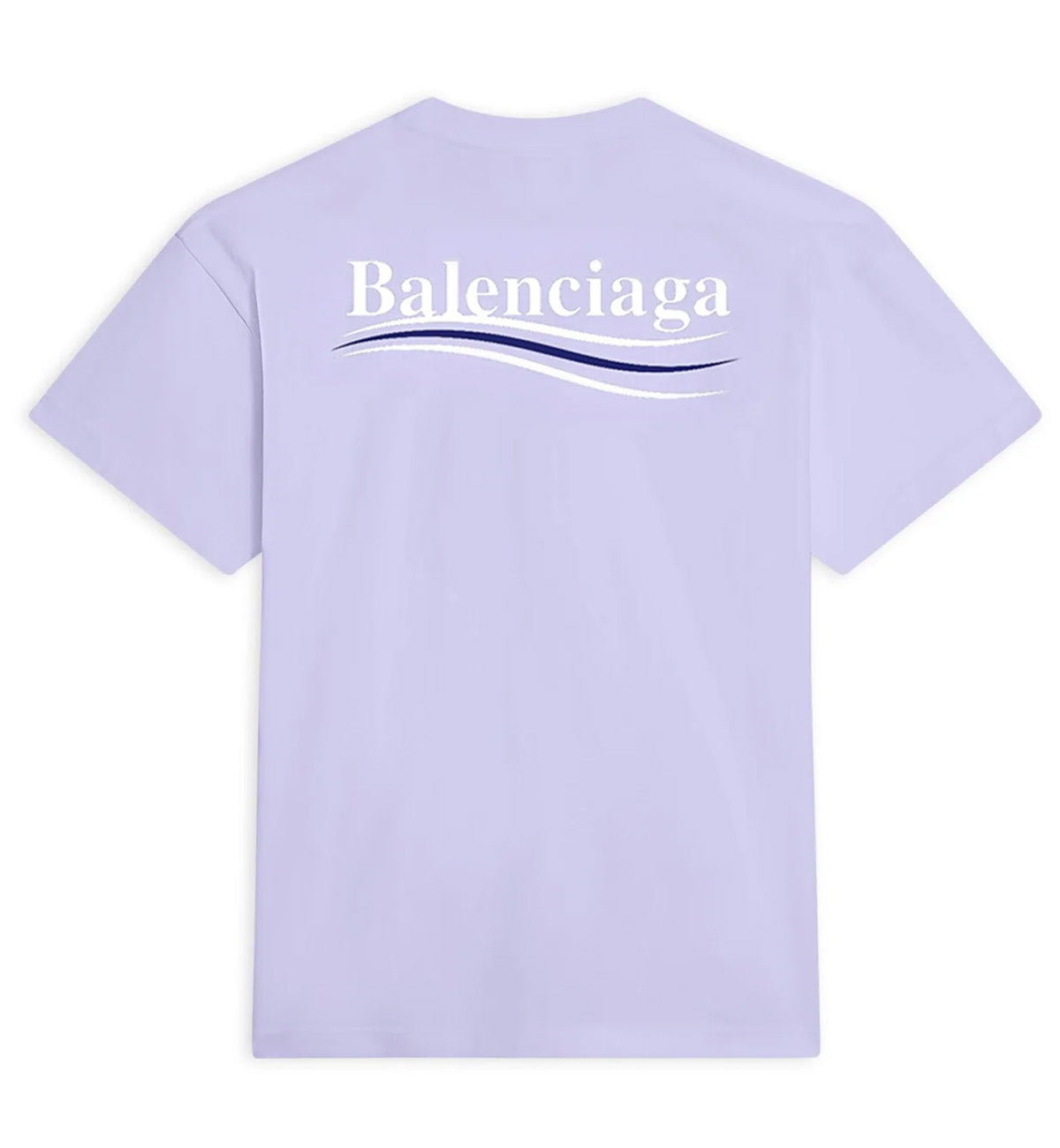 Balenciaga Political Campaign Embroidered Logo T-shirt (Light Purple)