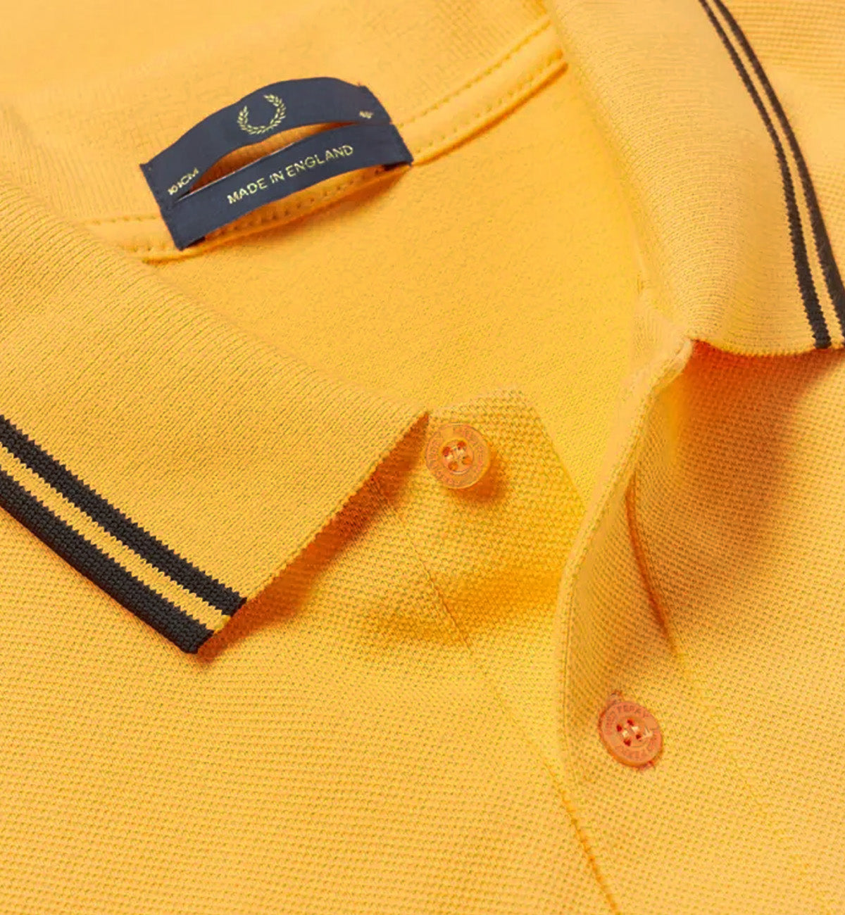 Fred Perry Black Double Stripe Polo Gold Shirt