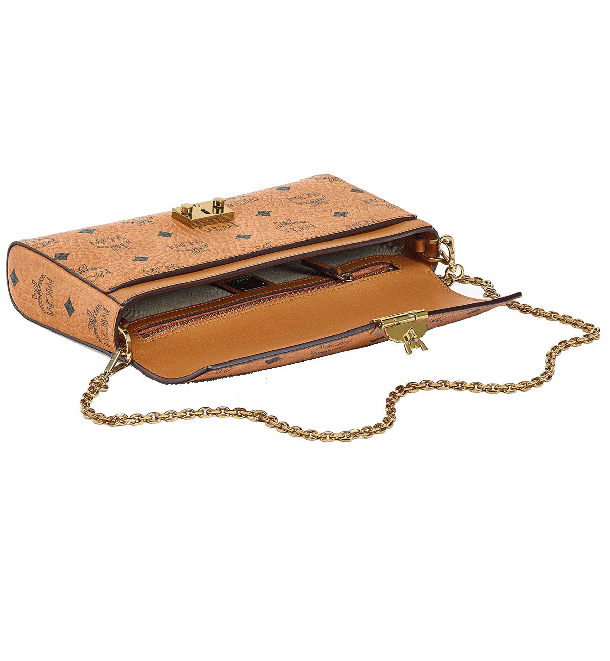 MCM Tracy Flap Visetos Crossbody Bag