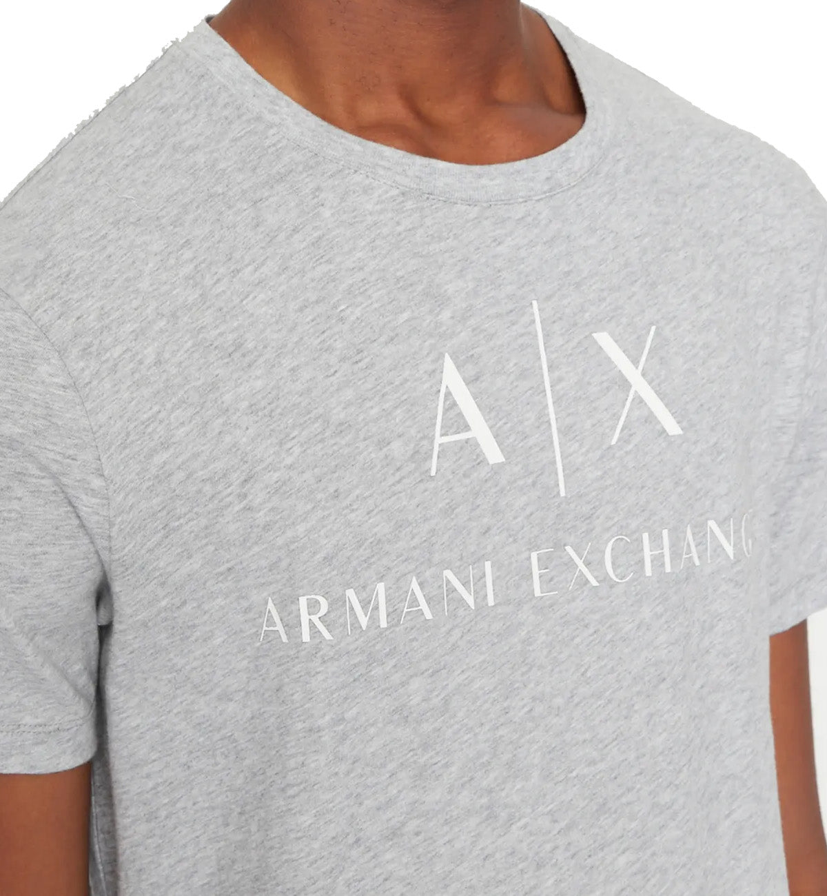 Armani Exchange Slim Fit Center Logo Tee (Grey)