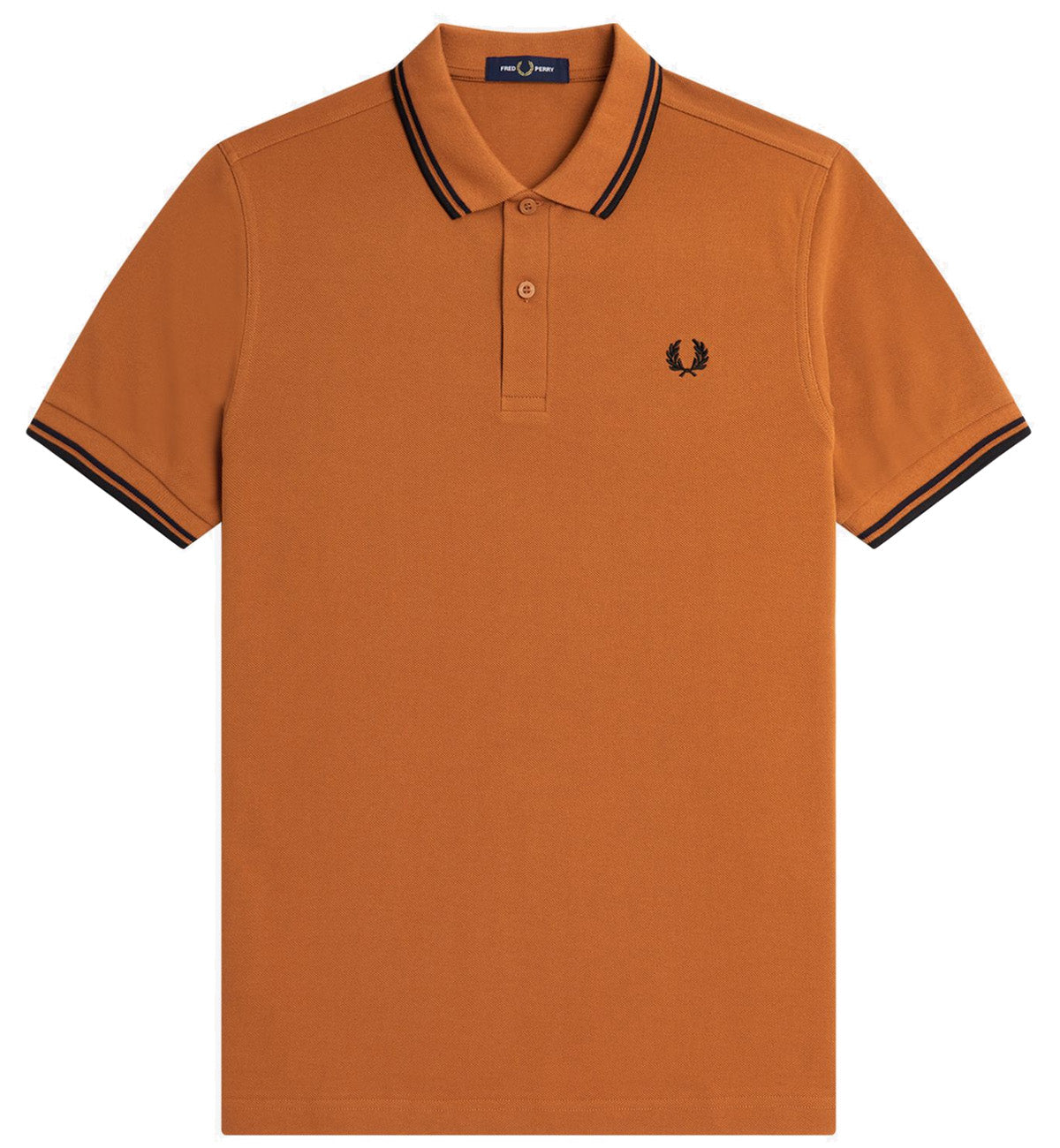 Fred Perry Navy Black Stripe Nut Flake Polo Shirt