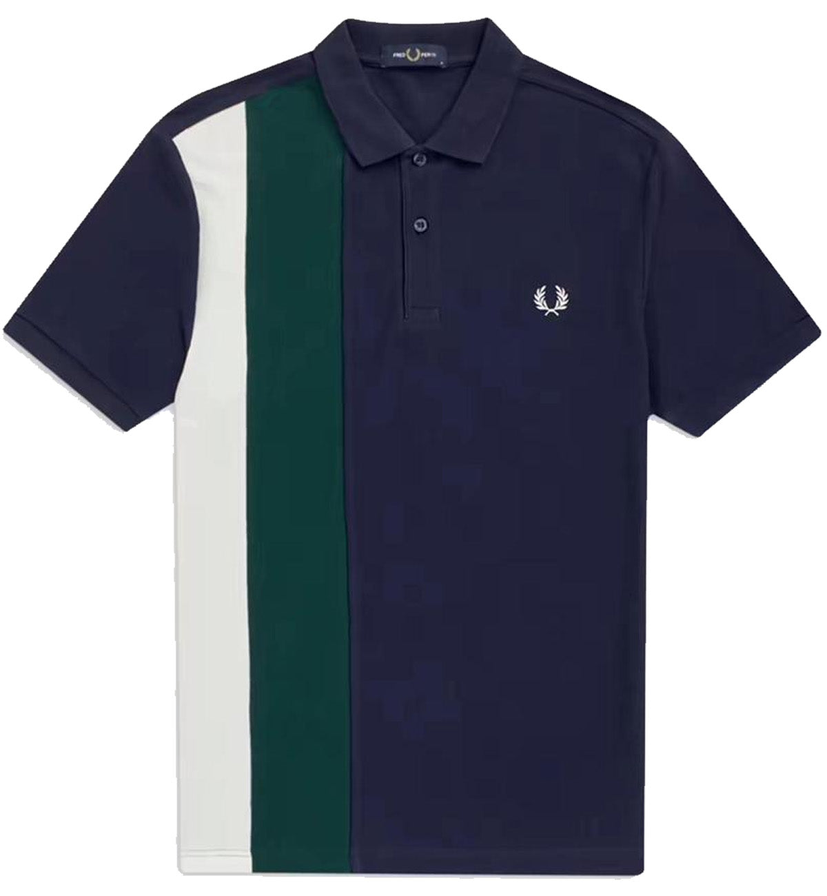 Fred Perry Side Panel Stripe Polo Shirt (Carbon Blue)