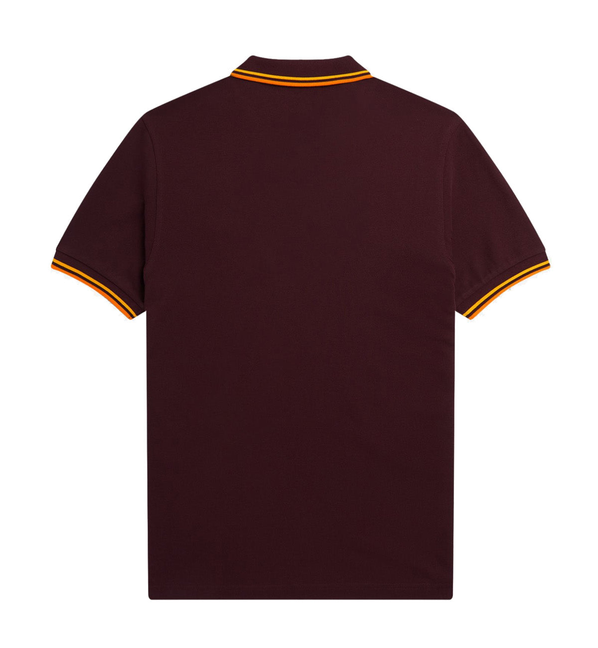 Fred Perry Gold Double Stripe Oxyblood Polo Shirt