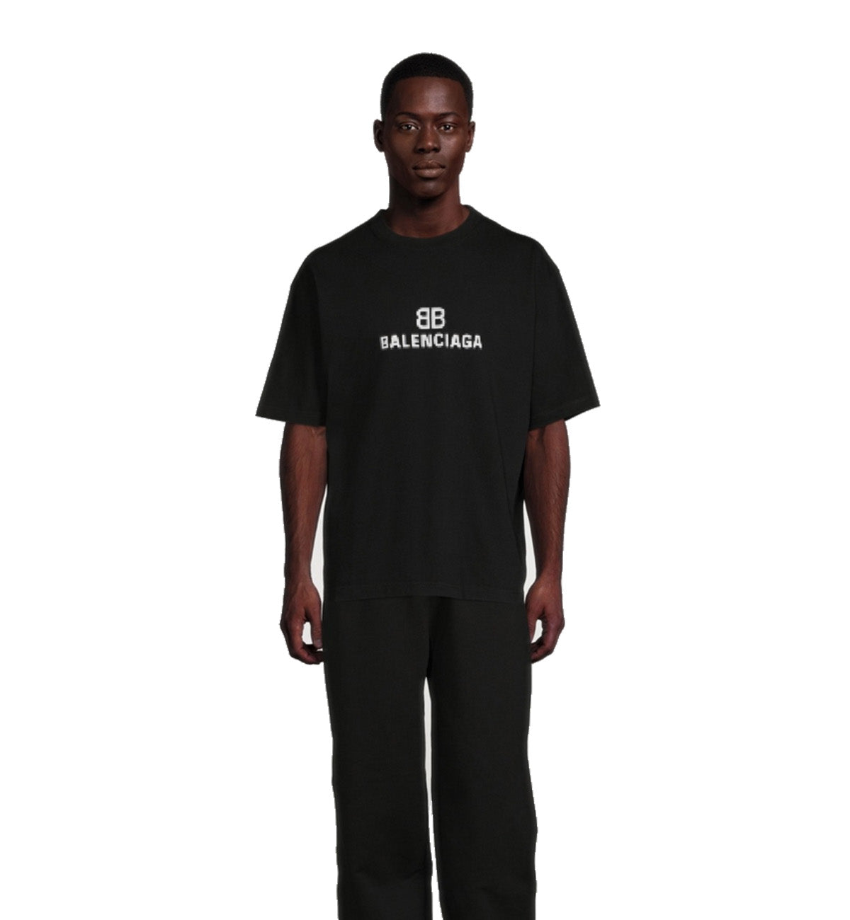 Balenciaga Logo Pixel T-Shirt (Black)