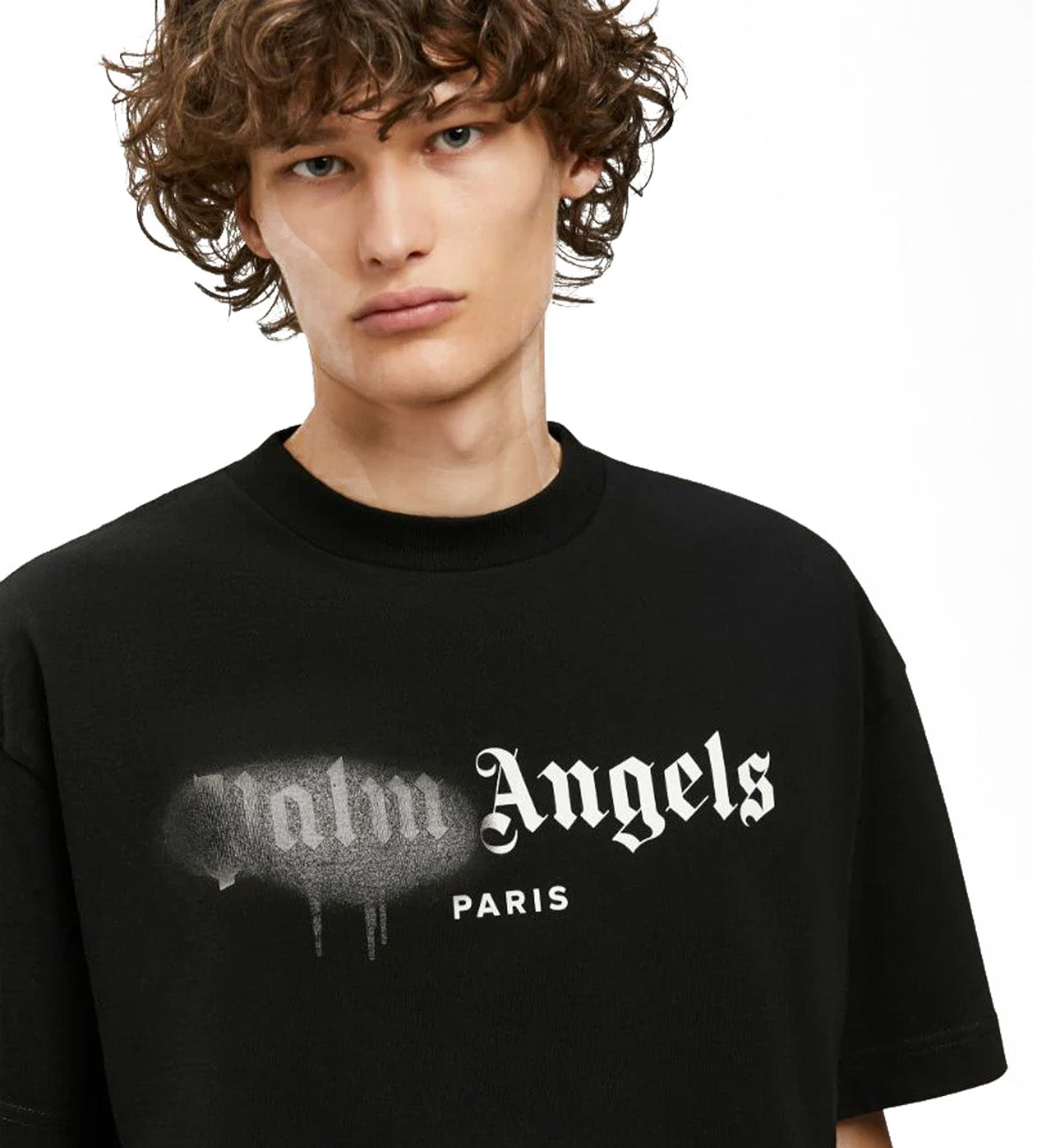 Palm Angels Paris Sprayed T-Shirt (Black)
