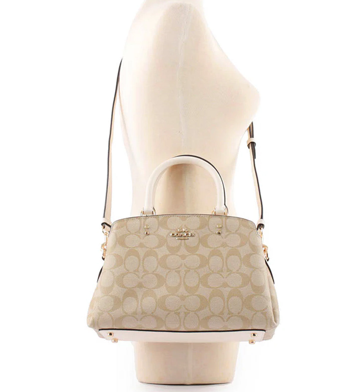 Coach Mini Lillie Carryall In Signature Canvas Beige