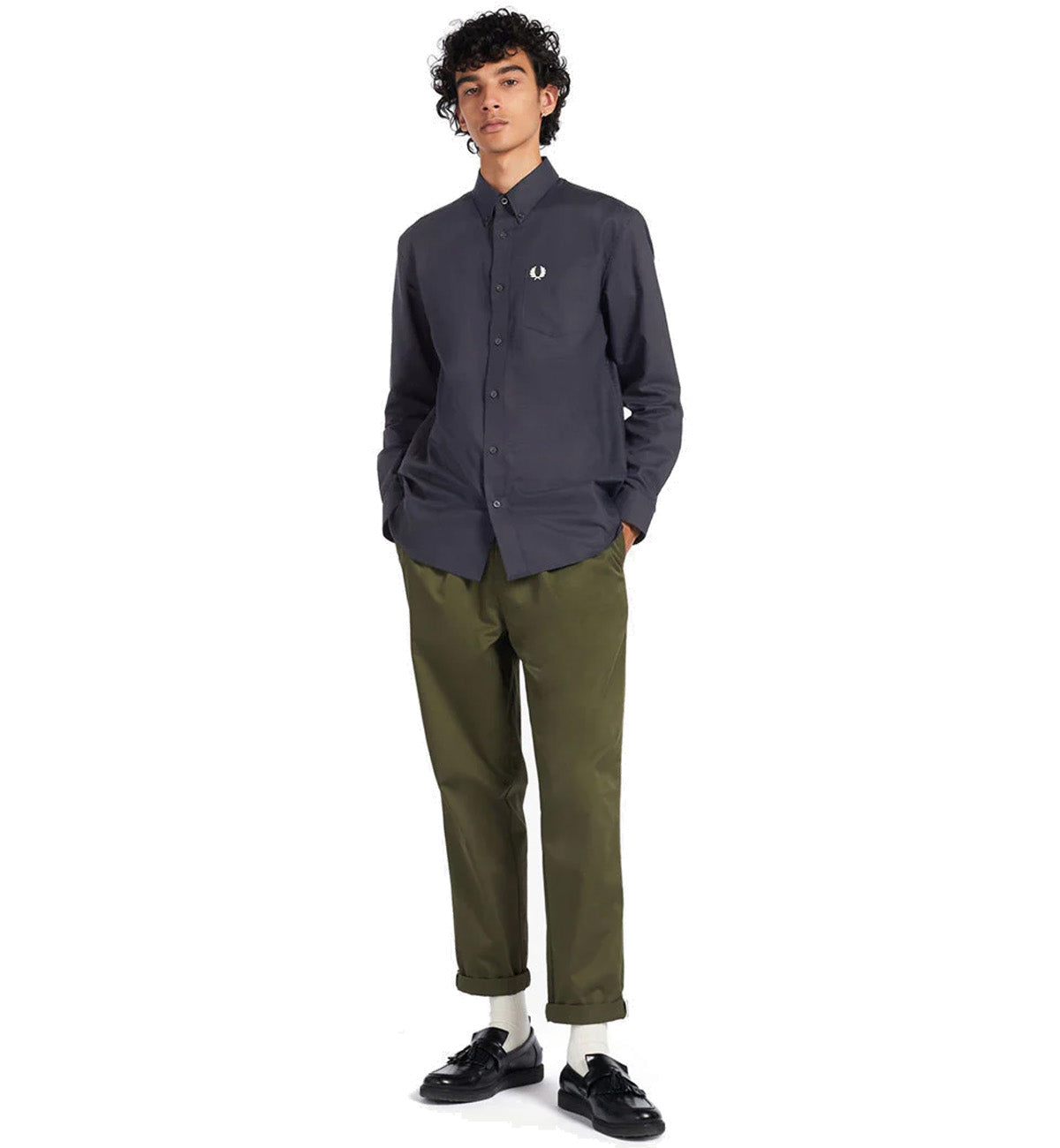 Fred Perry Classic Oxford Shirt (Navy Blue)