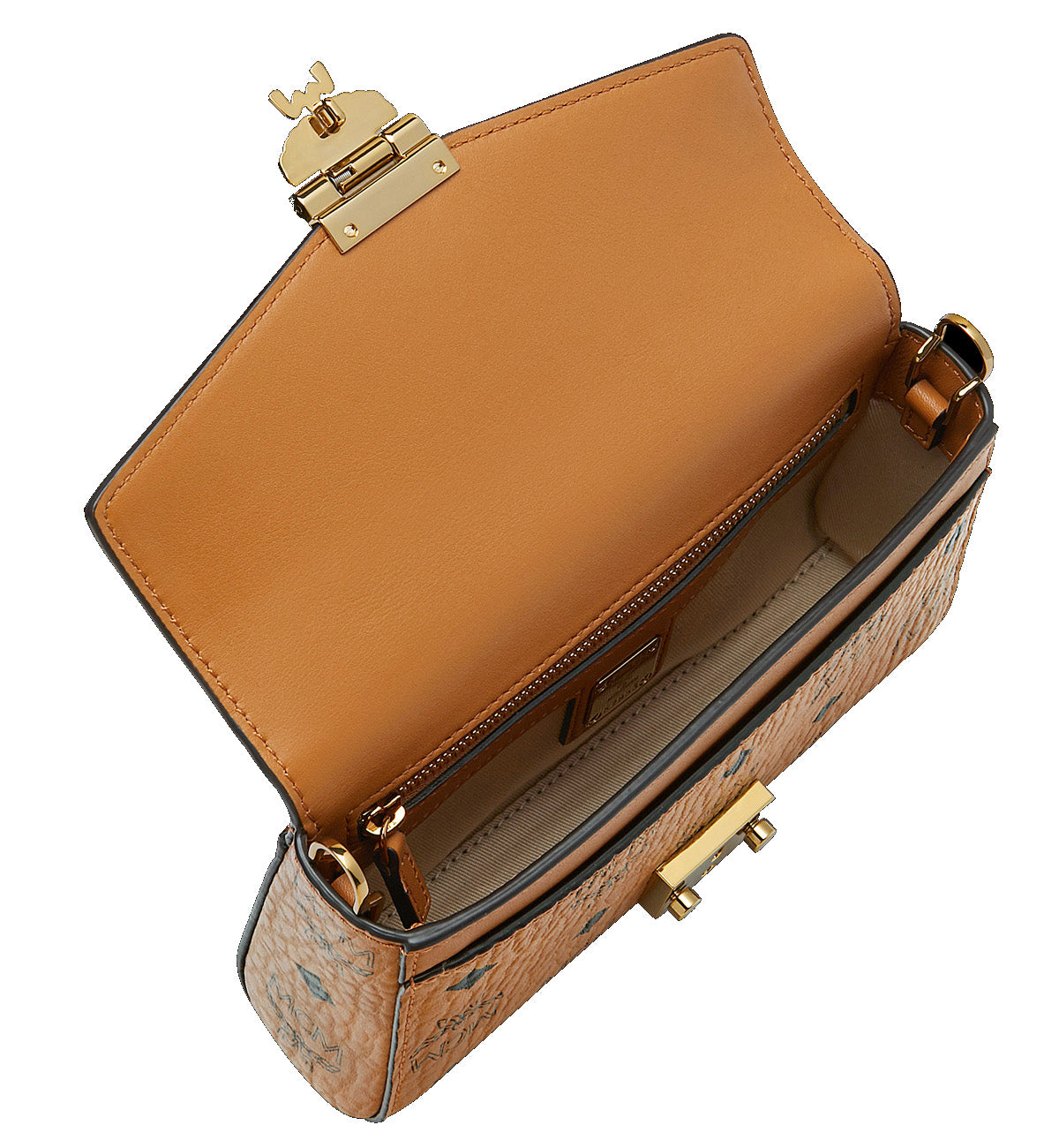 MCM Tracy Flap Visetos Mini Crossbody Bag