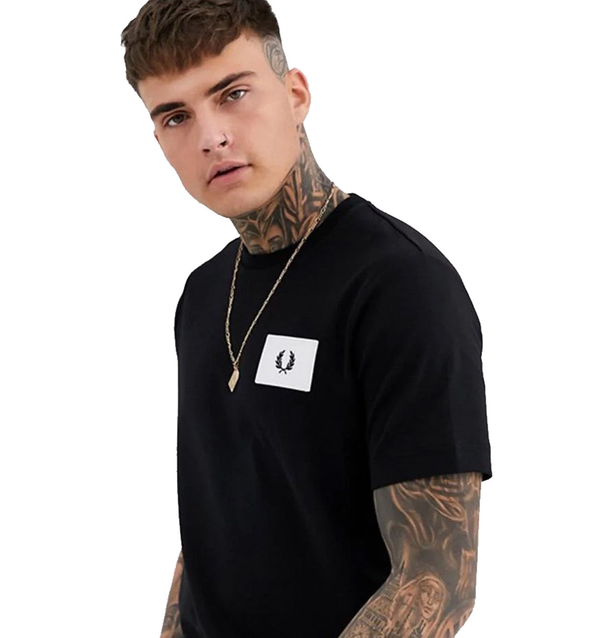 Fred Perry Acid Bright Logo T-Shirt (Black)