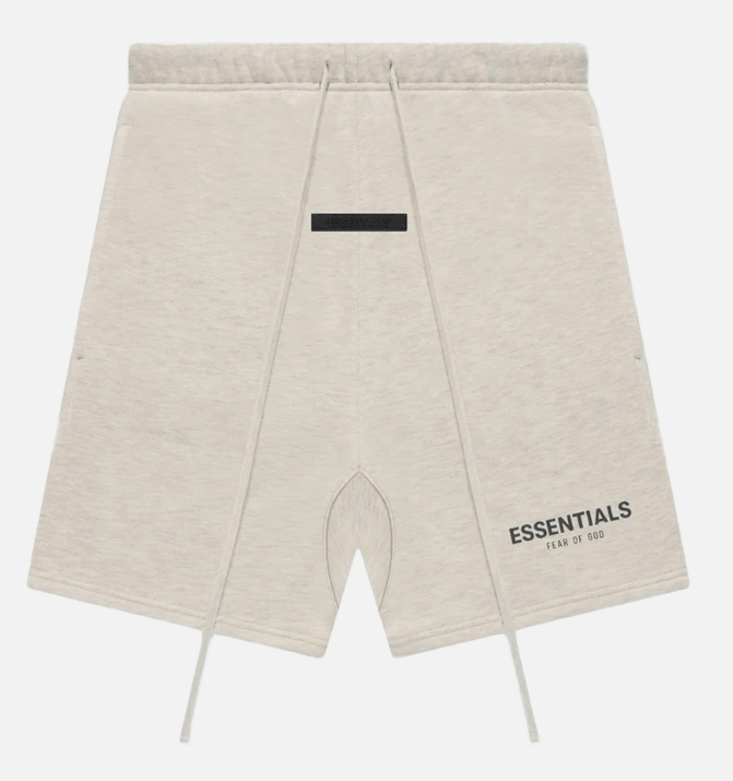 Essentials Sweatshort Printed Logo Light Oatmeal
