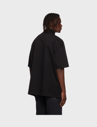 WE11DONE Black Cotton Tee