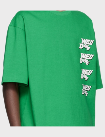 WE11DONE Logo Printed CrewNeck Tee (Green)