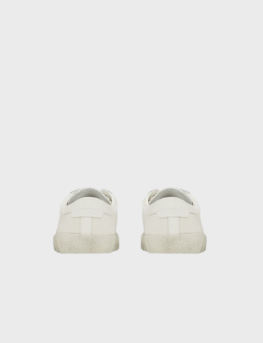 Saint Lauren COURT CLASSIC SL/06 EMBROIDERED SNEAKERS IN CANVAS AND LEATHER