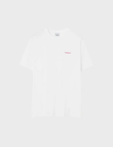 Burberry Oak Leaf Badge Cotton T-Shirt -White