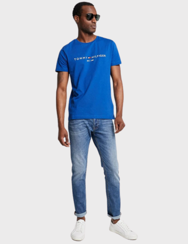 Tommy Hilfiger Organic Cotton Logo T-shirt SS23 (Blue)