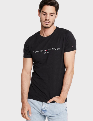 Tommy Hilfiger Organic Cotton Logo T-shirt SS23 (Black)