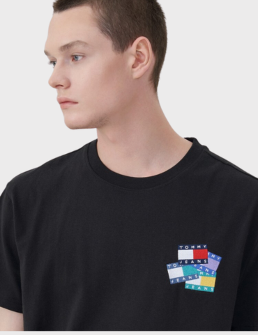 Tommy Hilfiger Jeans Flag Badge T-shirt SS23 (Black)