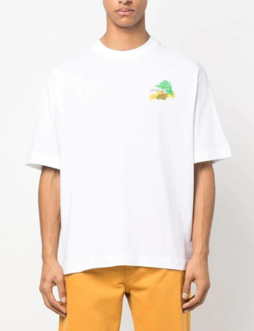 OFF-WHITE BRUSH ARROW OVERSIZED SKATE T-SHIRT - (WHITE)