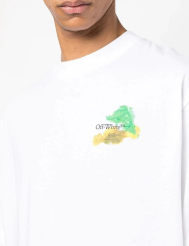 OFF-WHITE BRUSH ARROW OVERSIZED SKATE T-SHIRT - (WHITE)