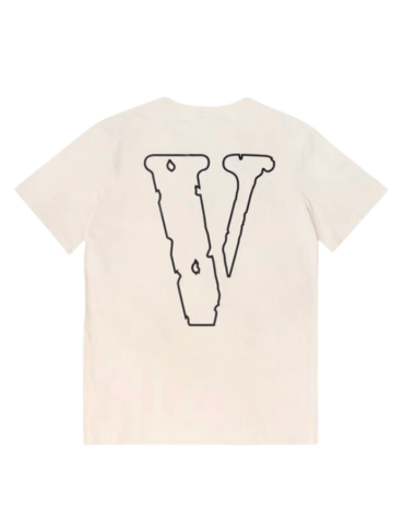 Vlone With Heartbeat Logo T-shirt SS23 (Vintage White)