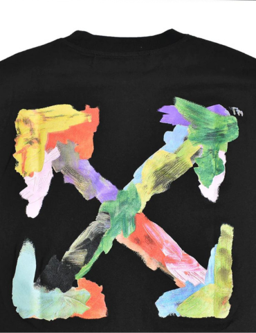 Off White Brush Arrow Oversized Skate T-shirt (Black)