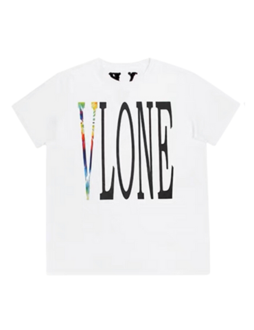 Vlone Staple Rainbow Colour Logo T-shirt SS23 (White)