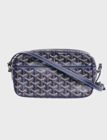 Goyard Cap Vert Crossbody (Goyardine Navy Blue)