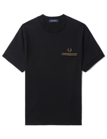 Fred Perry Loopback Jersey Pocket T-shirt 2023 (Black)