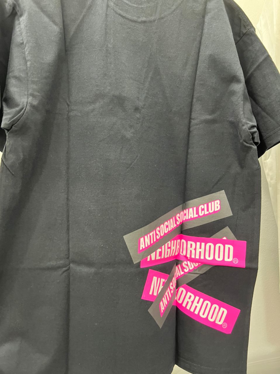Anti Social Social Club x Neighbourhood Safety Tape On Right - (Black)