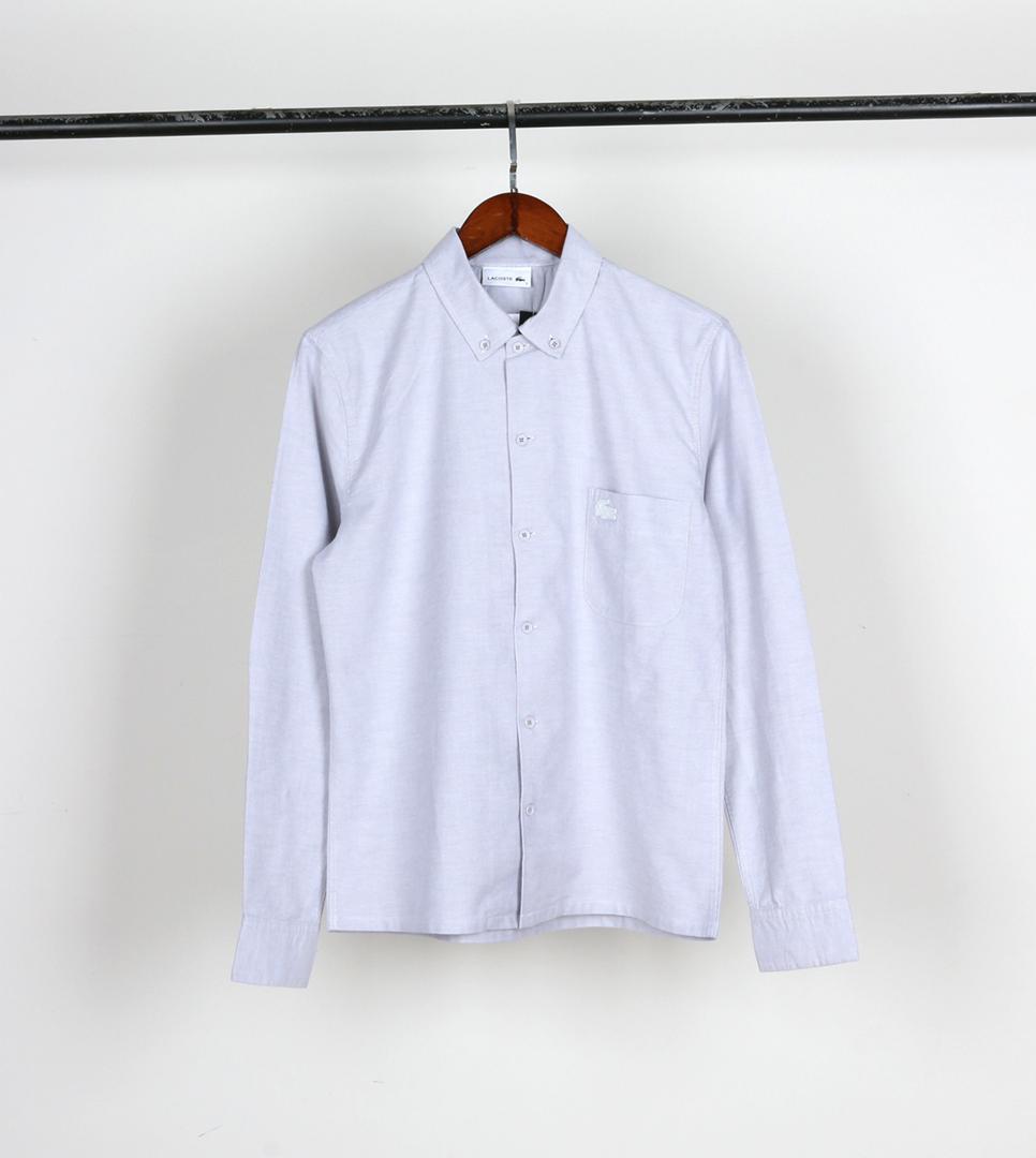 Lacoste Regular Fit Cotton Poplin Shirt ( Grey ) - Shop Streetwear, Sneakers, Slippers and Gifts online | Malaysia - The Factory KL
