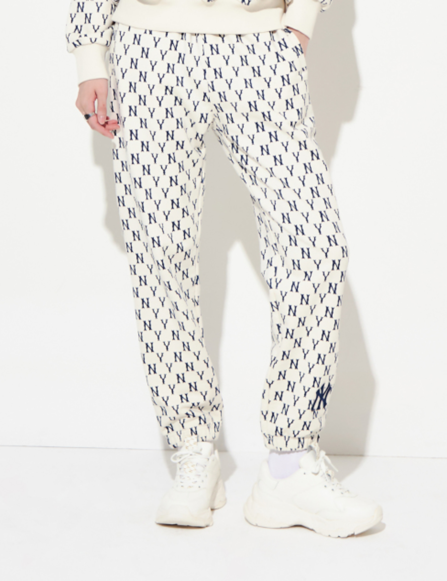 MLB Monogram New York Yankees UNISEX Pants (White)