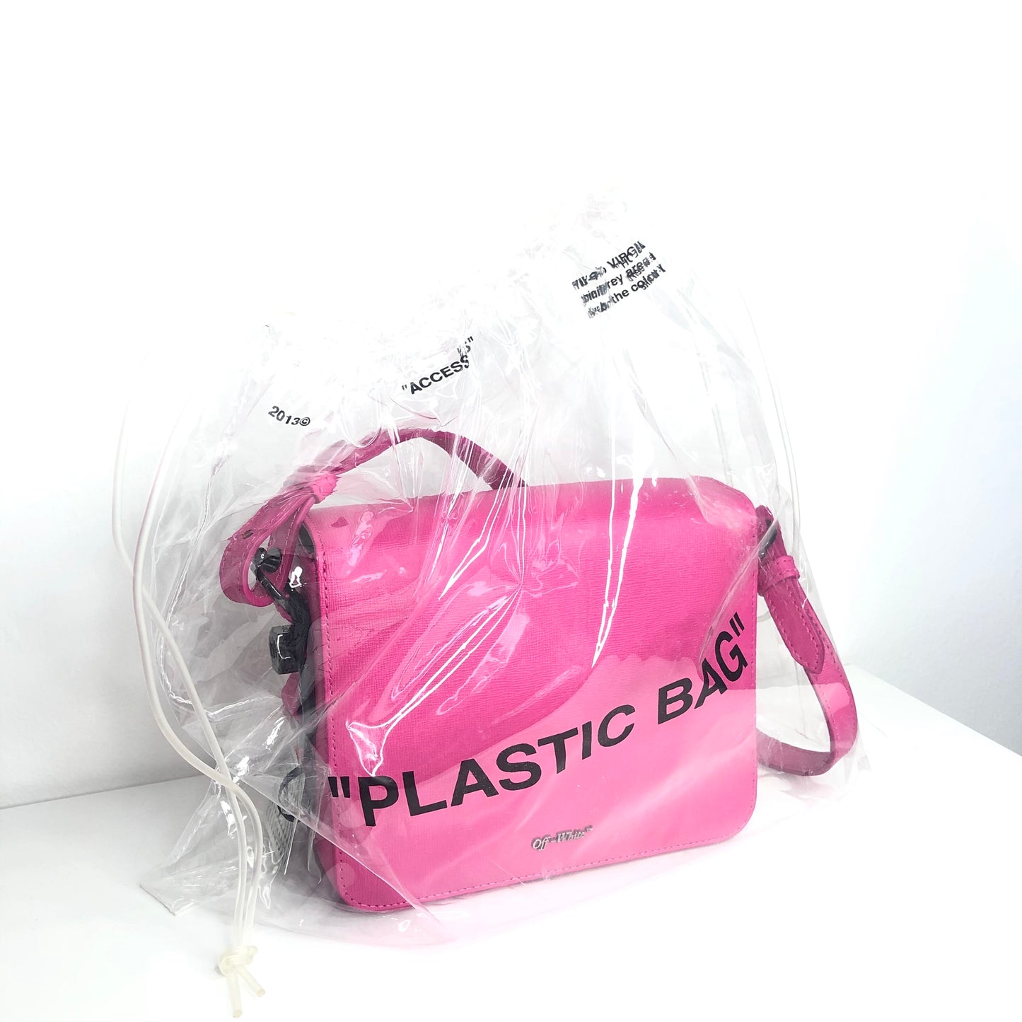 Off-White C/O Virgil Abloh 19SS Pink Stripe Shoulder Bag - Shop Streetwear, Sneakers, Slippers and Gifts online | Malaysia - The Factory KL