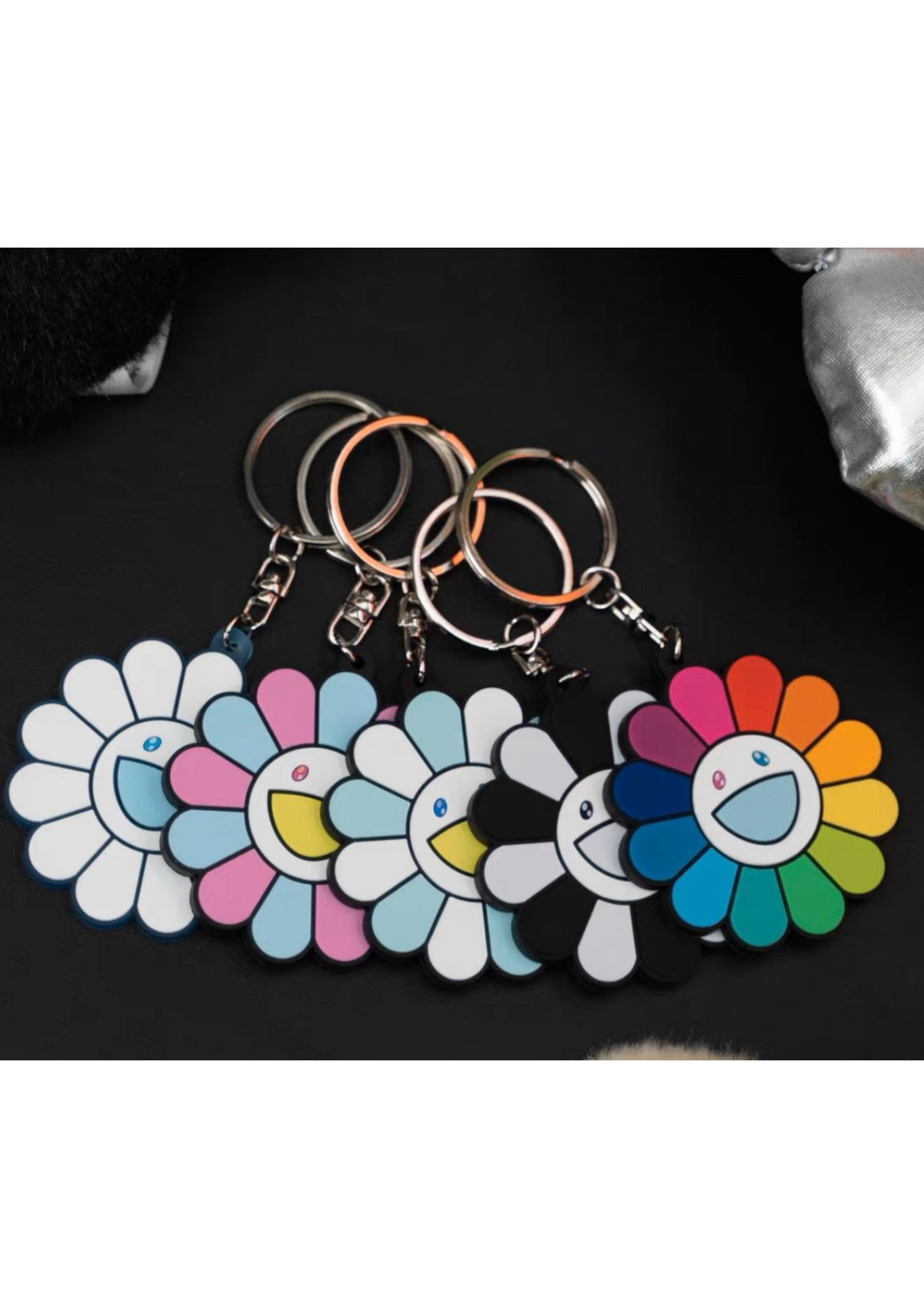 Takashi Murakami Flower Rubber Keychain