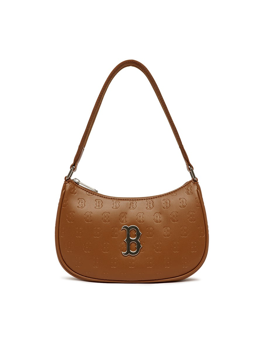 MLB Monogram Embo Hobo BOSTON RED SOX Bag (Brown)
