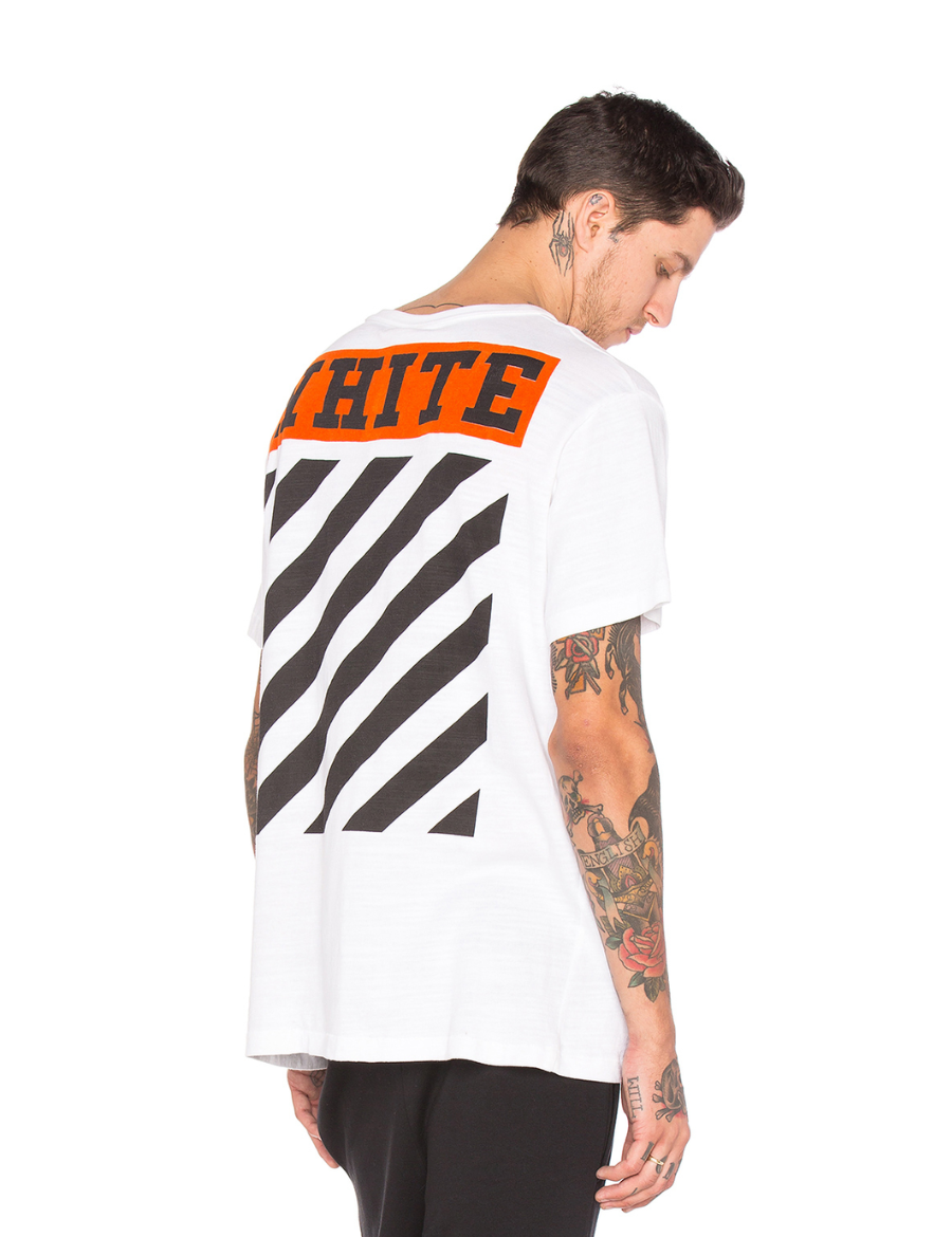 Off White Orange Box White Logo SS18 T Shirt White The Factory KL
