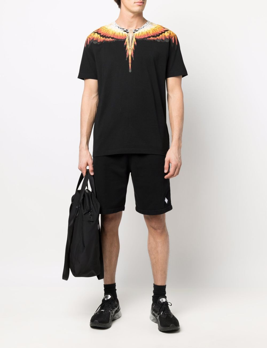 MARCELO BURLON COUNTY OF MILAN - Orange White Wings T-shirt (Black)