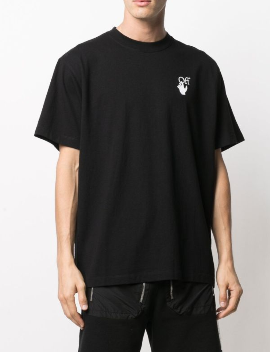 Off White Black and fuchsia Marker S/S 2021 T-shirt (Black Line)