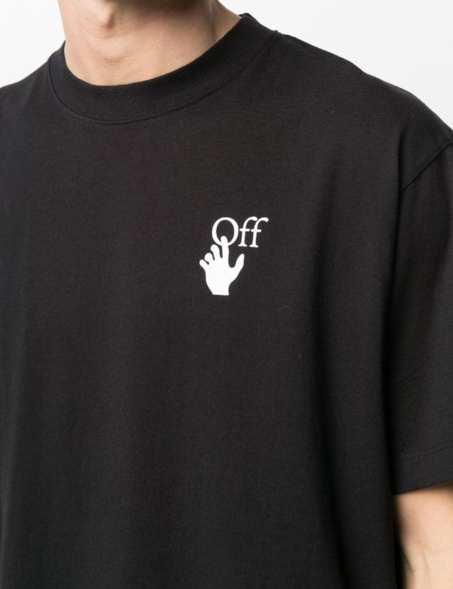 Off White Black and fuchsia Marker S/S 2021 T-shirt (Black Line)
