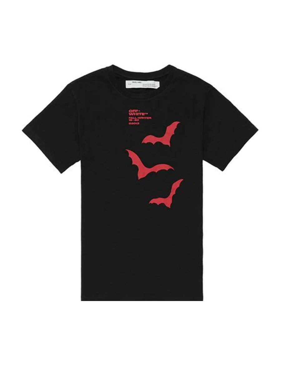 Off-White 19 SS Black Red Bat T-Shirt