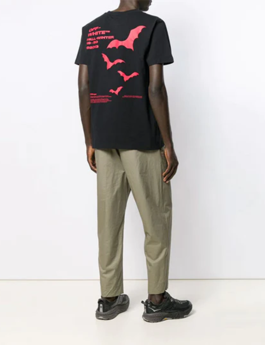 Off-White 19 SS Black Red Bat T-Shirt